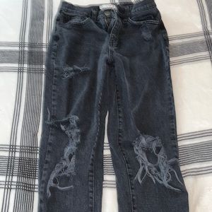 Black ripped mom jeans size: 1/25 W